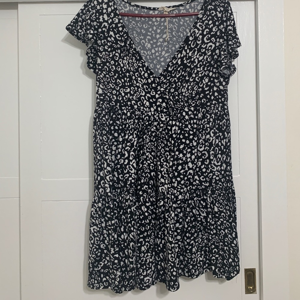 Leopard babydoll dress